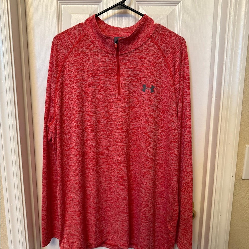 Under Armour Red Quarter-Zip Sweatshirt